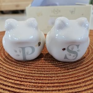 Lenox Butterfly Meadow Figural Frog 2.5 Inch Salt and Pepper Shaker Set